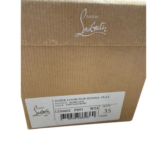 Christian Louboutin Super Loubi Flip Flop Animal Print Cheetah 35 Gigi - Picture 6 of 6